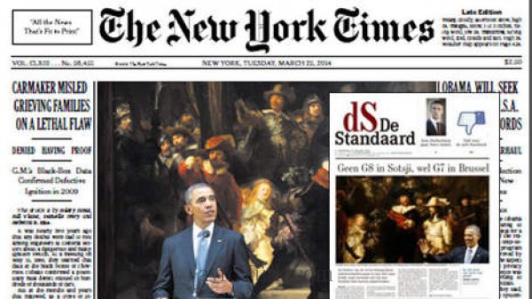Obama'nın Rijksmuseum'da (Hollanda Ulusal Müzesi) Basın toplantısı