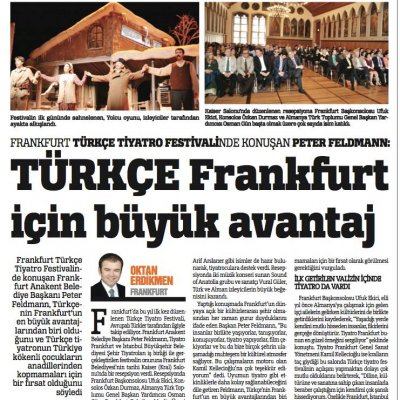 Frankfurt Tiyatro Festivali 2014 - Basından