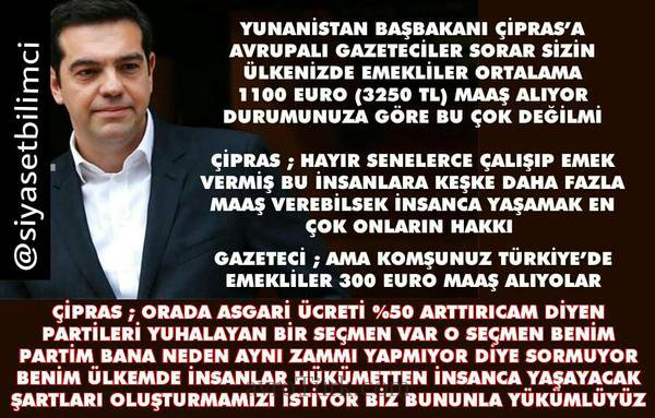 Yunan başbakanı: Türkiye'de en düşük aylık %50 artsın diyen partiyi yuhalayan seçmen var!