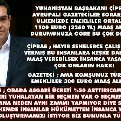 Yunan başbakanı: Türkiye'de en düşük aylık %50 artsın diyen partiyi yuhalayan seçmen var!