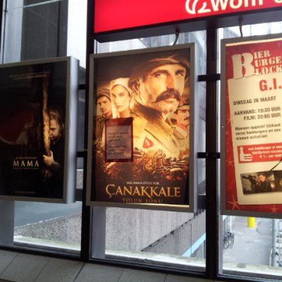 Utrecht istasyonunda 'Yolun sonu, Çanakkale' filminin posteri